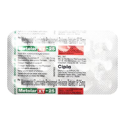 METOLAR XT 25 Tablet 15's - Hypertension-Bet