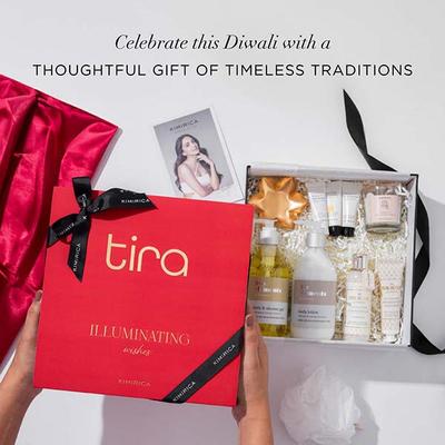Kimirica X Tira - Illuminating Wishes Gift Box - Festive Gift Set 850 gm - Bath Kits & Sets