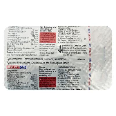 BEPLEX CZS Tablet 15's - Supplements-Vam