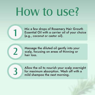 Aravi Organic 100% Pure Natural Rosemary Essential Oil For Hair Growth and Nourish Skin 50 ml - Essential Oils