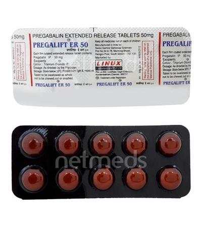 Pregalift ER 50mg Tablet 10'S - Neuropathic Pain-Dru