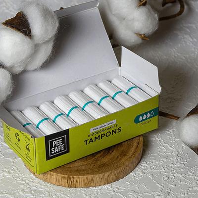 Pee Safe Organic Cotton Tampon (Super, pack of 16) 1's - Tampons