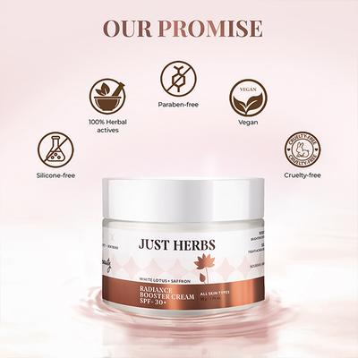 Just Herbs Radiance Booster Cream With SPF 30+ 50 gm - Night Cream