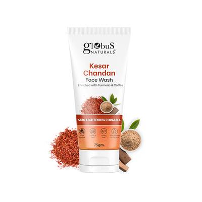 Globus Naturals Kesar Chandan Skin Lightening & Tan Removal Face Wash, for Natural Glow 75 gm - Face Wash & Cleansers