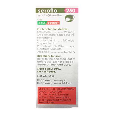 Seroflo 250 Synchrobreathe with dose counter Inhaler 120Mdi - Asthma/COPD-Ast