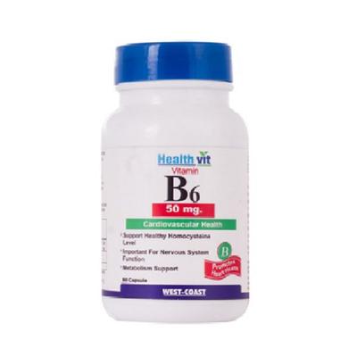Healthvit Vitamin B6 50 MG -Capsules 60's - Multi-Vitamins