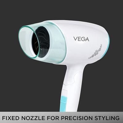 Vega Insta Look 1400 Watts Foldable Hair Dryer with Cool Shot Button and 3 Heat, Speed Settings VHDH-23 493 gm - Hair Dryers