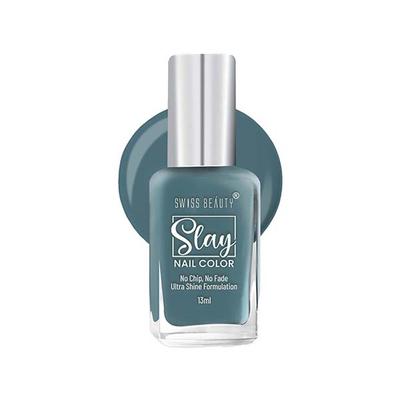 Swiss Beauty Slay Nail Color, Shade - Teal 13 gm - Nail Polish