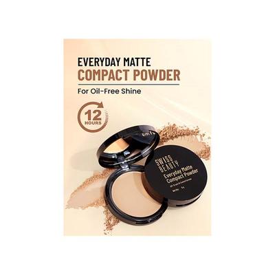 Swiss Beauty Everyday Matte Compact With SPF 10 Almond 9gm - Compact Powder