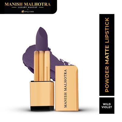 Manish Malhotra Beauty MyGlamm Powder Matte Lipstick Wild Violet 4 gm - Lipsticks