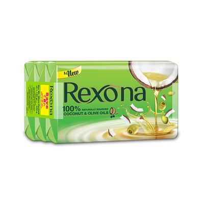 Rexona Coconut and Olive Oil Soap (Pack of 3) 450 gm - Soaps