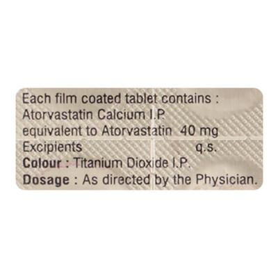 Atorin 40mg Tablet 10'S - High Cholesterol-Dys