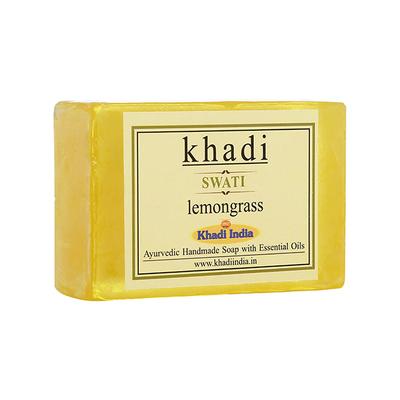 Khadi Swati Ayurvedic Handmade Soap - Lemongrass 125 gm - Soaps