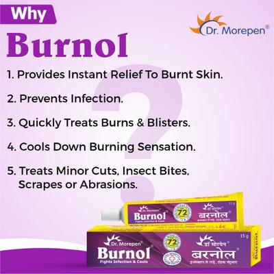 Dr. Morepen Burnol Dual Antiseptic Cream 15 gm - Wound/Burns