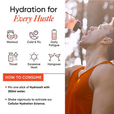 Wellbeing Nutrition HydraSalt Electrolytes Sachets - Blood Orange 15's - Oral Rehydration (Ors)