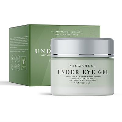 AromaMusk Under Eye Gel For Puffy Eyes, Dark Circles, Wrinkles & Fine Lines With Vitamin C and Cucumber 50 gm - Under Eye Creams & Serums