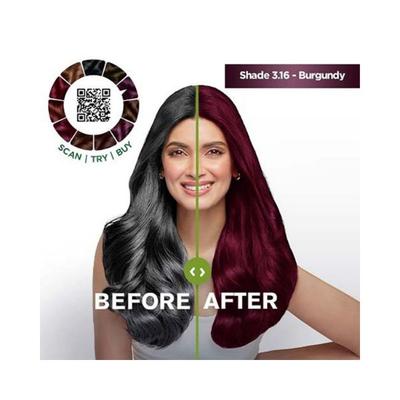 Garnier Color Naturals Creme hair color, Shade 3.16 Burgundy 70ml + 60gm 1's - Crème