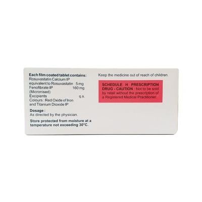 Rosave F 5mg Tablet 10'S - High Cholesterol-Dys