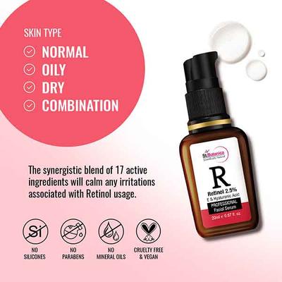 St.Botanica R-Retinol 2.5% Professional Facial Serum 20 ml - Dark Circle & Wrinkle Busters