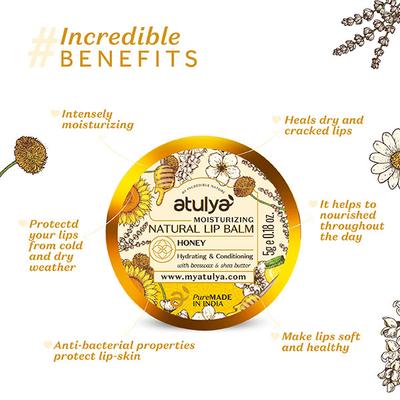 Atulya Honey Natural Lip Balm 5 gm - Lip Balms