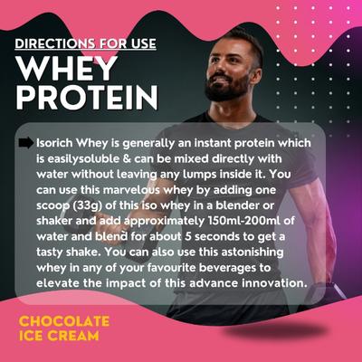 Zenius Whey Protein Powder - Chocolate Ice Cream Flavour 1 kg - Whey Proteins