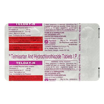 TELDAY H Tablet 15's - Hypertension-Ang