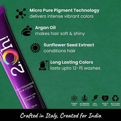 2.Oh! Semi Permanent Hair Color 100 ml each - Emerald Green 2's - Crème