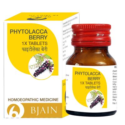 Bjain Phytolacca Berry 1X Tablets 25 gm - Bio-Chemic