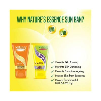 Natures Essence SubBan SPF 30, Enriched with aloe vera, tulsi & turmeric 120 ml - Face Sunscreen