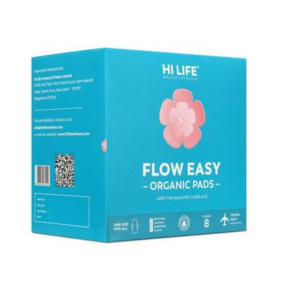 Hi Life Flow Easy Organic Pads 8's - Sanitary Napkins