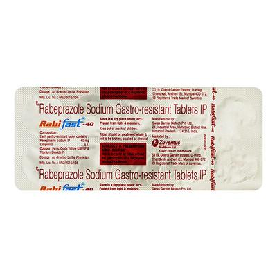 Rabifast 40mg Tablet 10'S - Ulcer/Reflux/Flatulence-Aaa