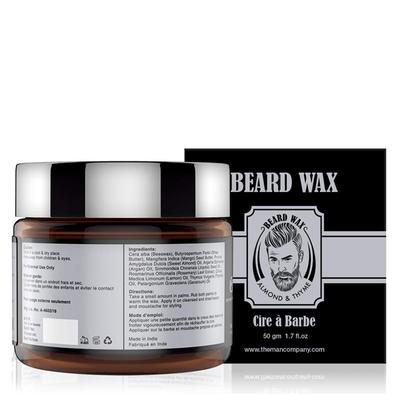 The Man Company Beard Wax - Almond & Thyme 50 gm - Beard Wax