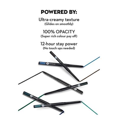 SUGAR Cosmetics Kohl Of Honour Intense Kajal - 01 Black Out 0.3gm - Kajal & Kohls