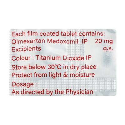 Olmy 20mg Tablet 10'S - Hypertension-Ang