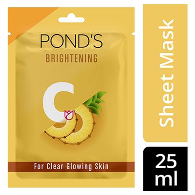 POND'S Vitamin C Brightening Clear Glowing Skin, 100% Natural Pineapple Sheet Mask 25 ml - Sheet Masks