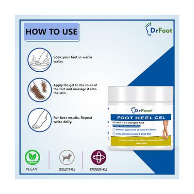 Dr Foot Foot Heel Gel 100 gm - Foot Creams & Lotions