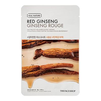 The Face Shop Real Nature Red Ginseng Rouge Face Mask 20gm - Sheet Masks