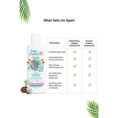 BabyChakra Organic Coconut Oil For Babies 100 ml - Face Oils