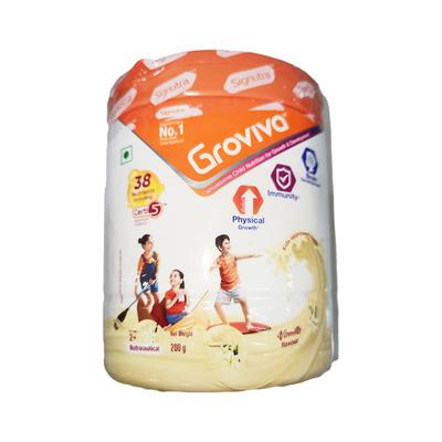 Groviva Age 2+ Child Nutrition Supplement Powder Jar - Vanilla Flavour 200 g - Baby And Infant Supplements