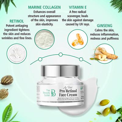 The Beauty Sailor Pro-Retinol Face Cream Anti-Aging Retinol Night Cream with Hyaluronic Acid 50 gm - Night Cream