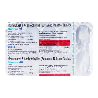 MONTAIR AB Tablet 10's - Asthma/COPD-Ast