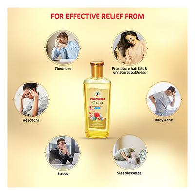 Navratna Gold Ayurvedic Cool Oil 300 ml - Personal Care (Ayush)