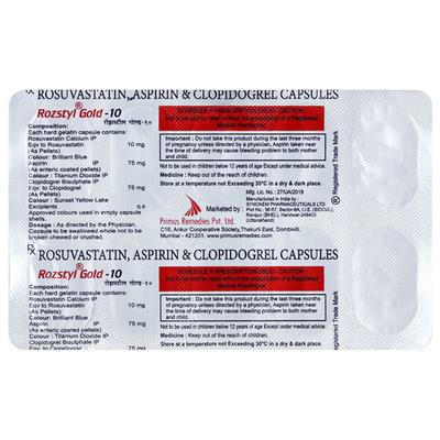 Rozstyl 10mg Tablet 10'S - High Cholesterol-Dys