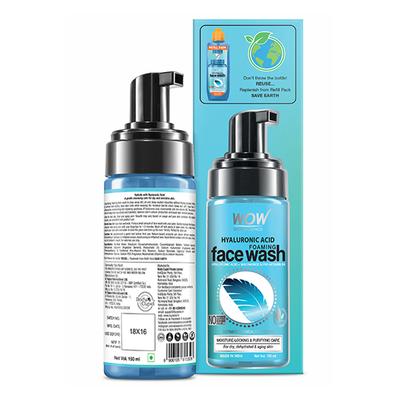 WOW Skin Science Hyaluronic Acid Foaming Face Wash 150 ml - Face Washes