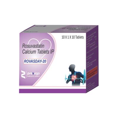 ROVASDAY 20 Tablet 10's - High Cholesterol-Dys