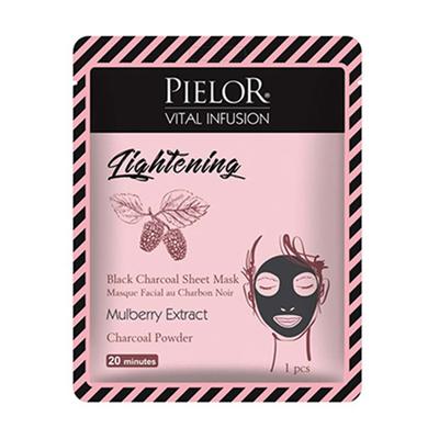 PIELOR VITAL INFUSION BLACK CHARCOAL MASK 125ml 5's - Sheet Masks