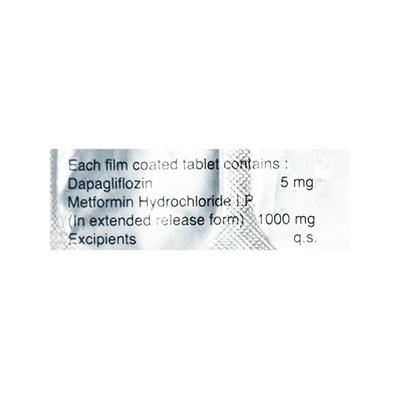 GLUCRETA M 5 + 1000 Tablet 10's - Diabetes-Ant