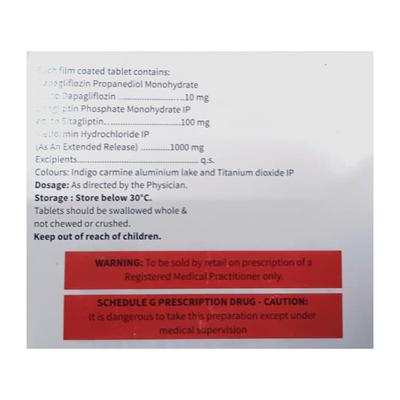 DAPAHENZ SM 1000 Tablet 10's - Diabetes-Ant