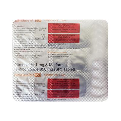 GLIMISAVE M1 850 Tablet 15's - Diabetes-Ant