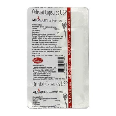 Megaburn 120mg Capsule 10'S - Obesity
